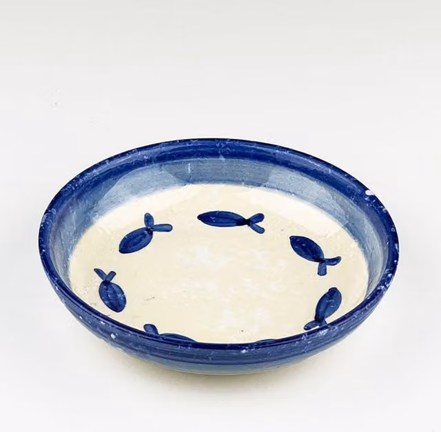 Selbrae House Ceramic Serving Bowl in Blue