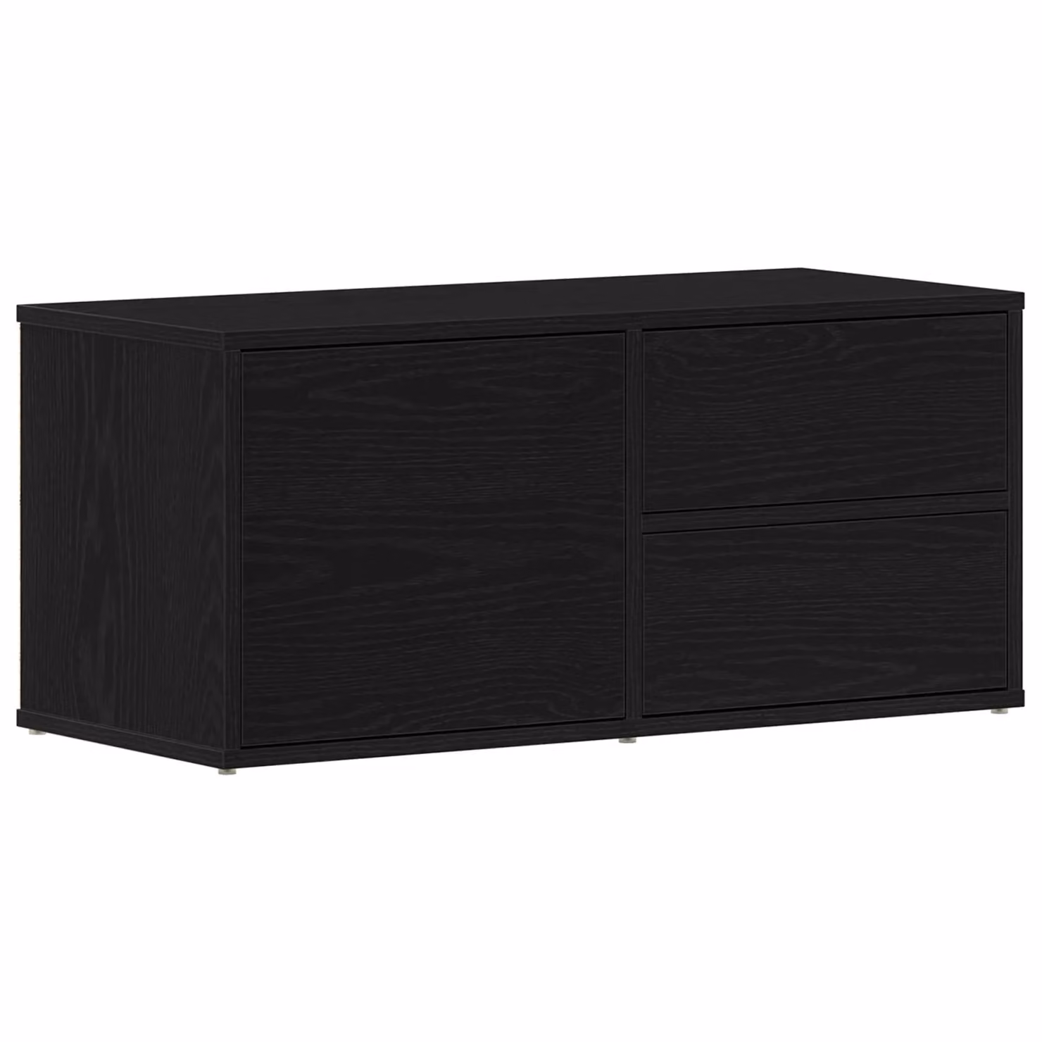 Berkfield Home Modern TV Stand in Artisan Oak and Black, W/D/H: 80 x 34 x 35.5 cm – 2