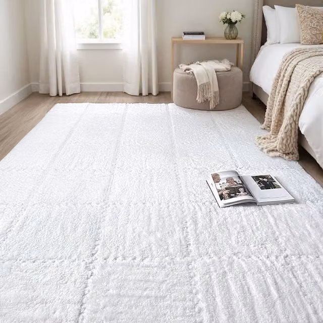 Lifeideas 12 Piece Plush Interlocking Foam Mats in White