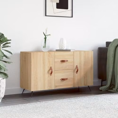 vidaXL Modern Sideboard in Sonoma Oak, Brown, W/D/H: 100 x 36 x 60 cm – 2