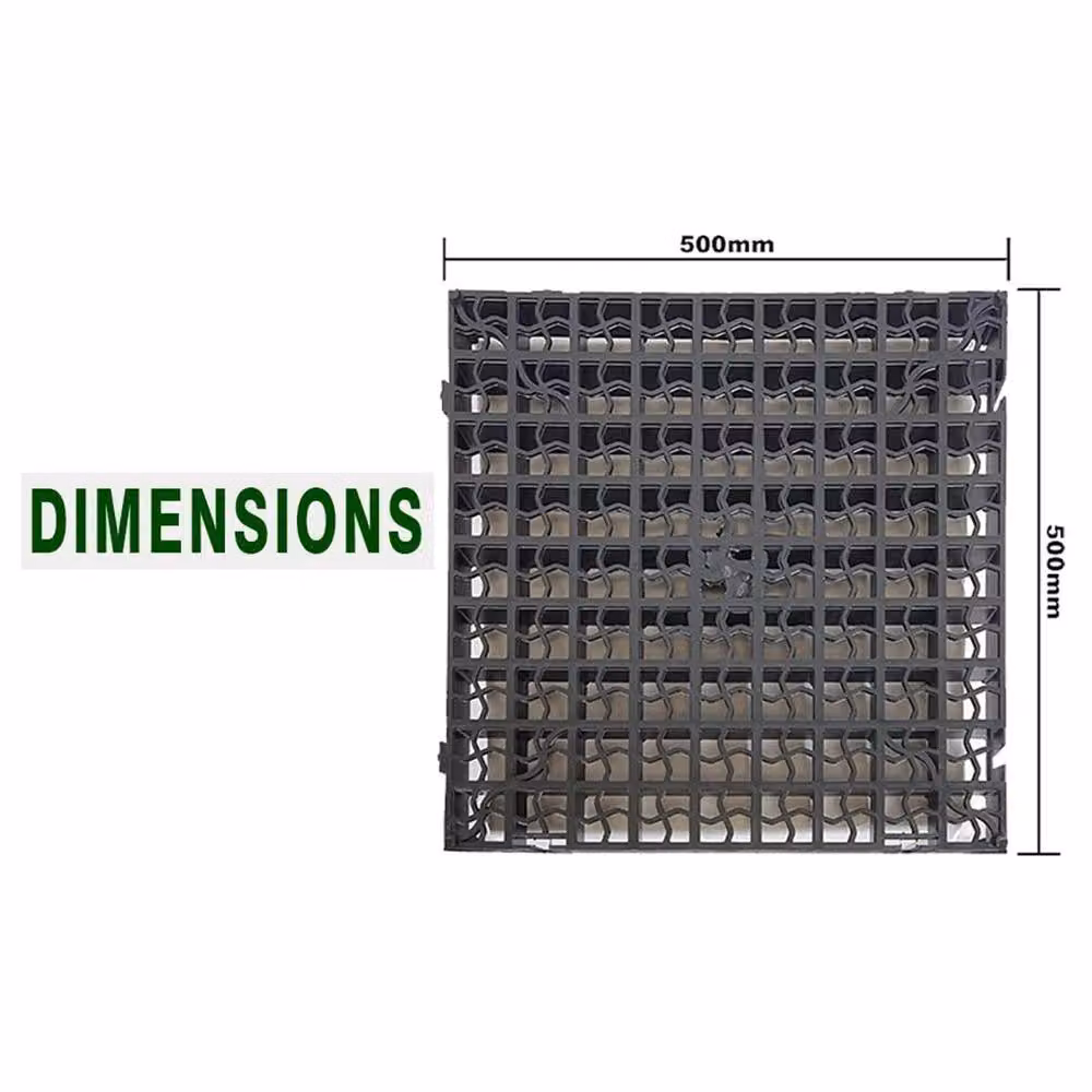 Nordara Set of 8 Black Plastic Grass Grid Gravel Protector Mats – 2