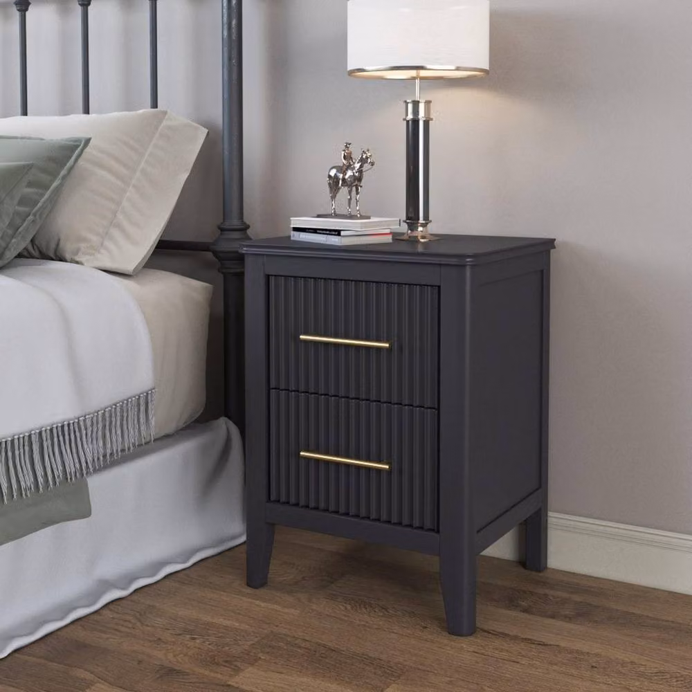 Cabinet Bits Fregona 2 Drawer Bedside Table in Dark Grey – 3