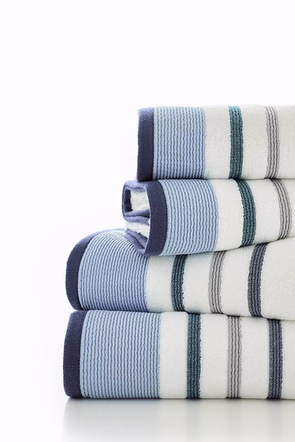 Deyongs Portland Blue Striped Supersoft Cotton Bath Sheet – 2