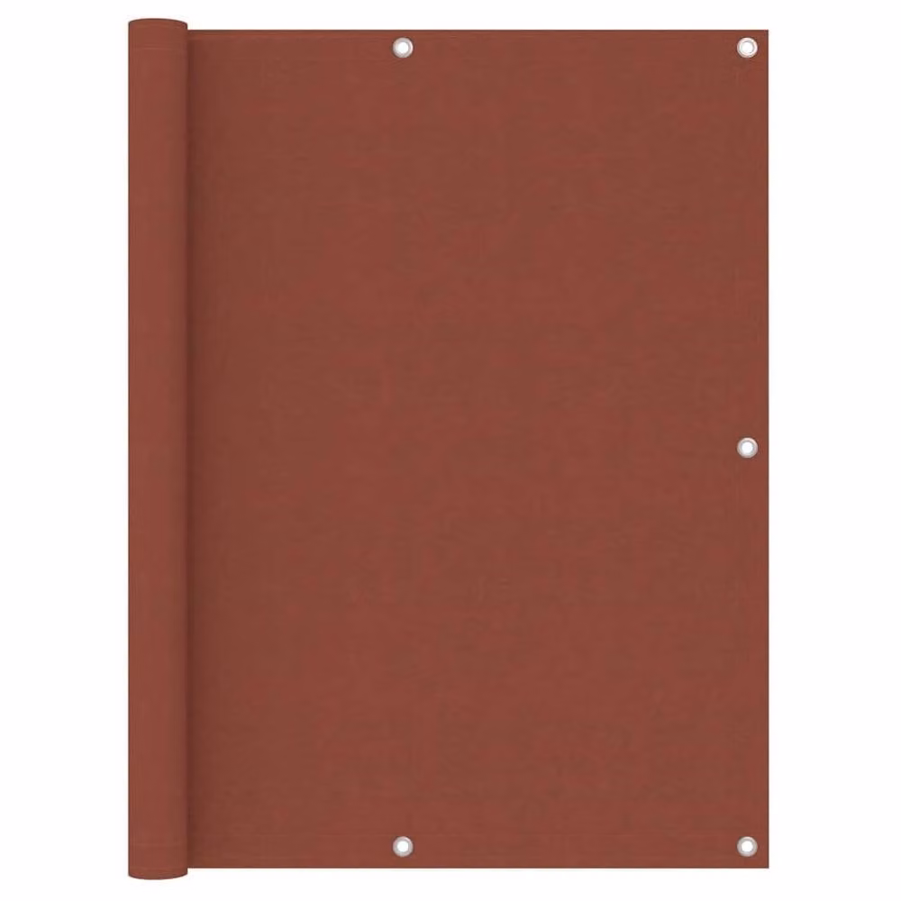 Berkfield Home Balcony Screen in Burnt Orange Oxford Fabric, W: 120 cm, H: 600 cm – 2