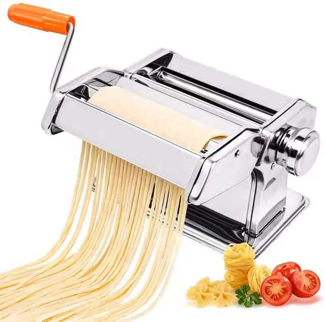 Kelvenix Stainless Steel Pasta Machine in Silver