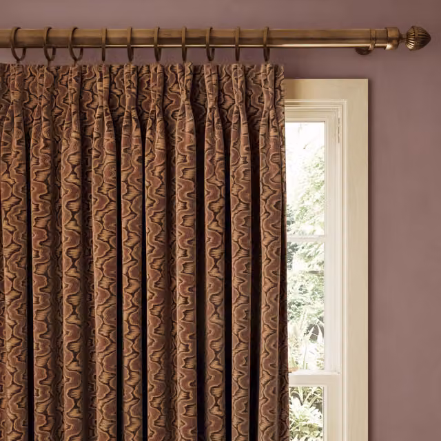House of Hackney XYLEM Velvet Curtain in Cosmos Multicolour and Brown