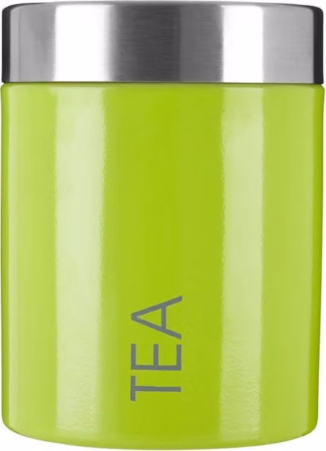 Orsina Maison by Premier Airtight Enamel and Stainless Steel Tea Canister in Green and Grey
