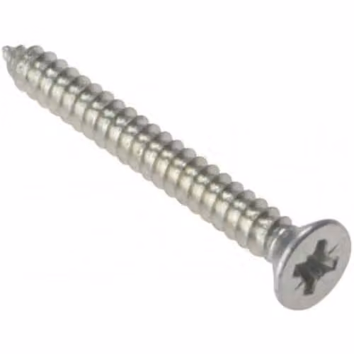 Forgefix Silver Pozidriv Self-Tapping Countersunk Wood Screws, Box of 200