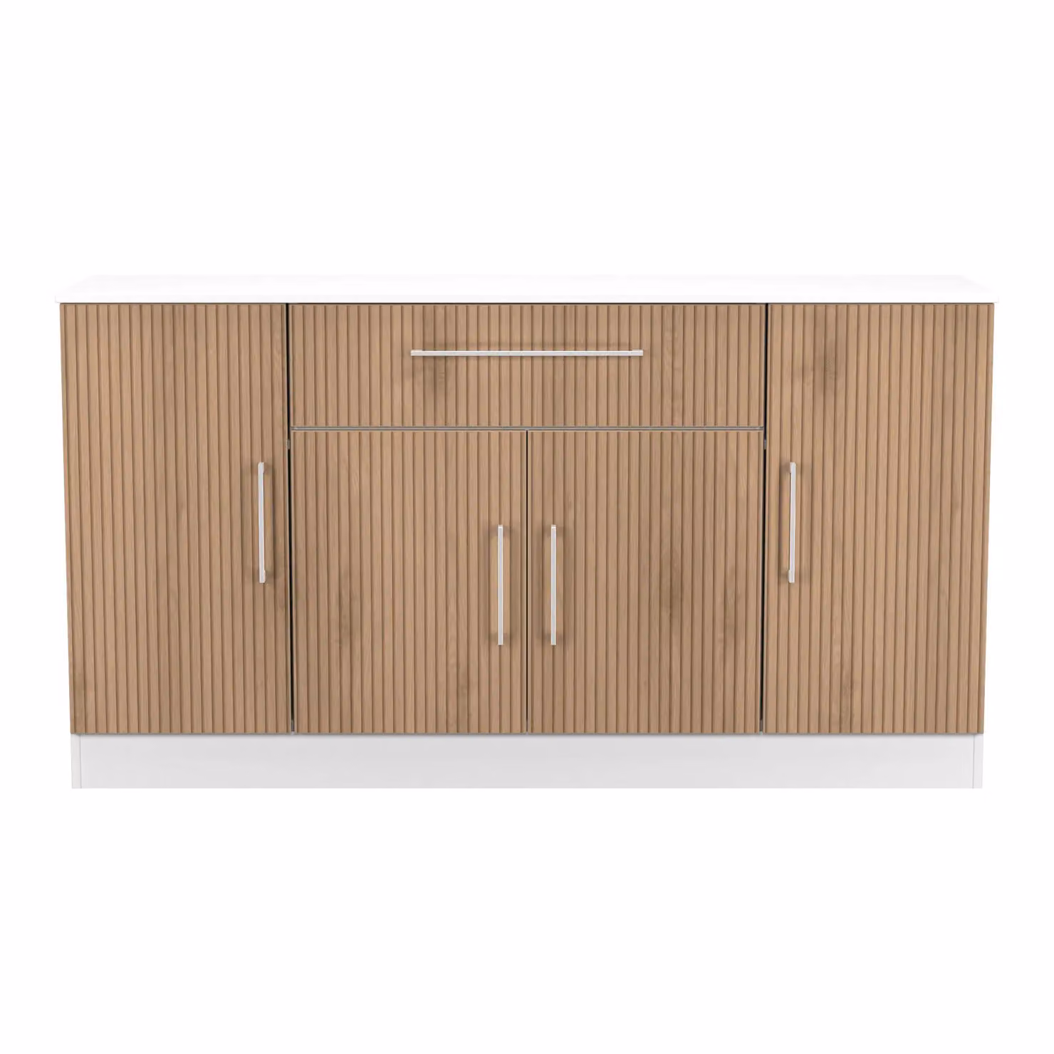 Ready Assembled 2 U Gloucester 4 Door 1 Drawer Wide Unit in White – 2