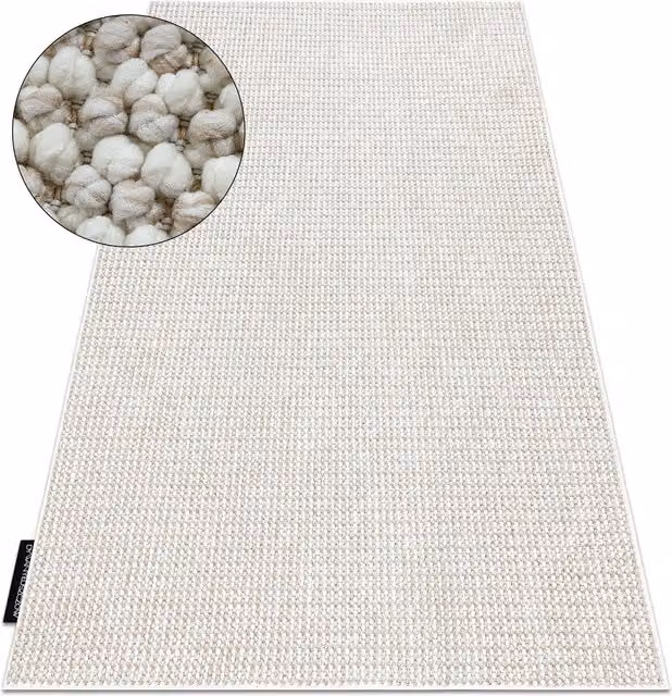 RugsX Casablanca Loop Rug in White, W: 60 cm, L: 100 cm – 1