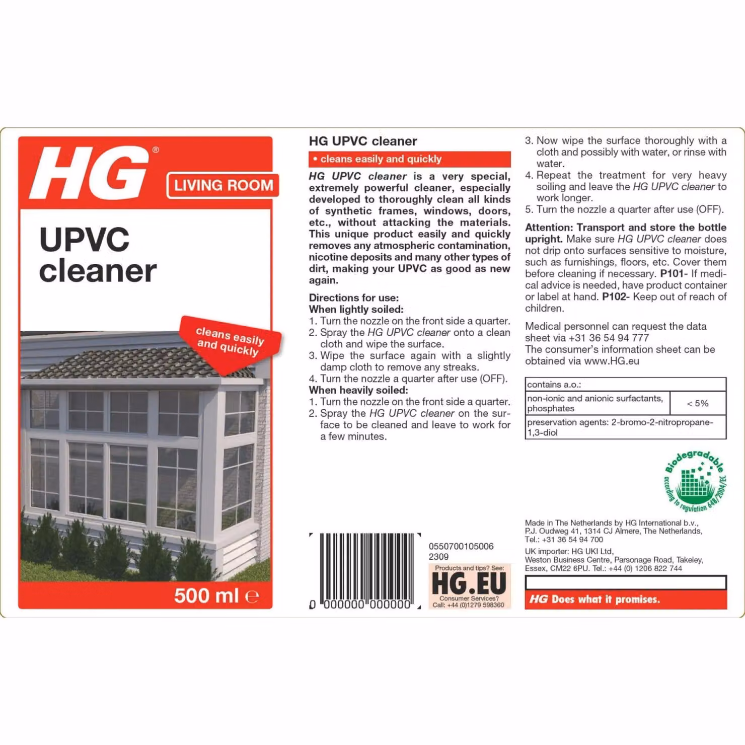 HGL HG UPVC Cleaner, 500ml, White – 2