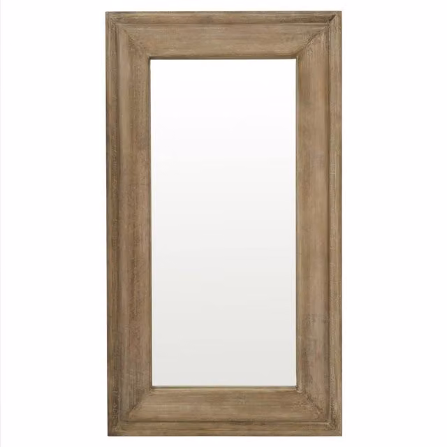 Lemon Pavilion Copgrove Collection Rectangular Wall Mirror in Brown, W: 100 cm, H: 200 cm – 1