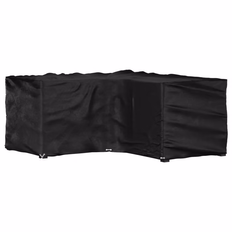 Berkfield Home L-Shaped Garden Furniture Cover in Black, W/D/H: 185 x 185 x 90 cm