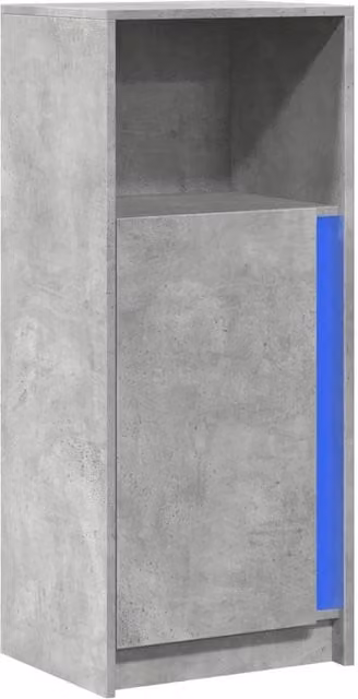 Berkfield Home Modern Sideboard with Integrated LED Lighting in Concrete Grey, W/D/H: 42.5 x 34 x 100 cm