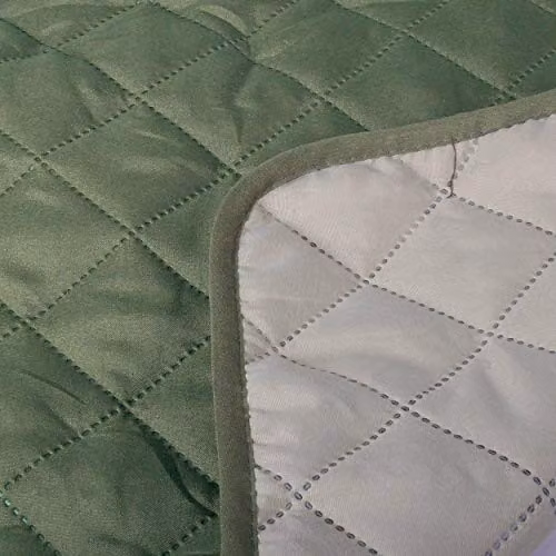 Coopers of Stortford Reversible Quilted Armchair Cover, Green, W/D/H: 190.5 x 165 x 165 cm – 2
