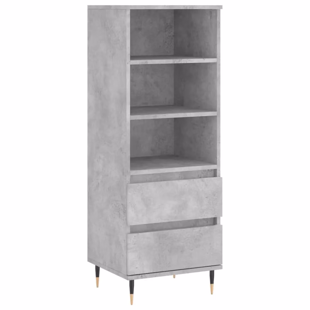 Berkfield Home Industrial Highboard in Concrete Grey, W/D/H: 40 x 36 x 110 cm – 2