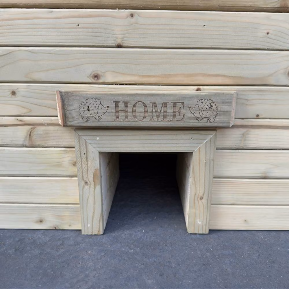 Buttercup Farm Wooden Hedgehog Hide Garden Planter Trough in Brown, W: 40 cm, D: 150 cm, H: 40 cm – 4