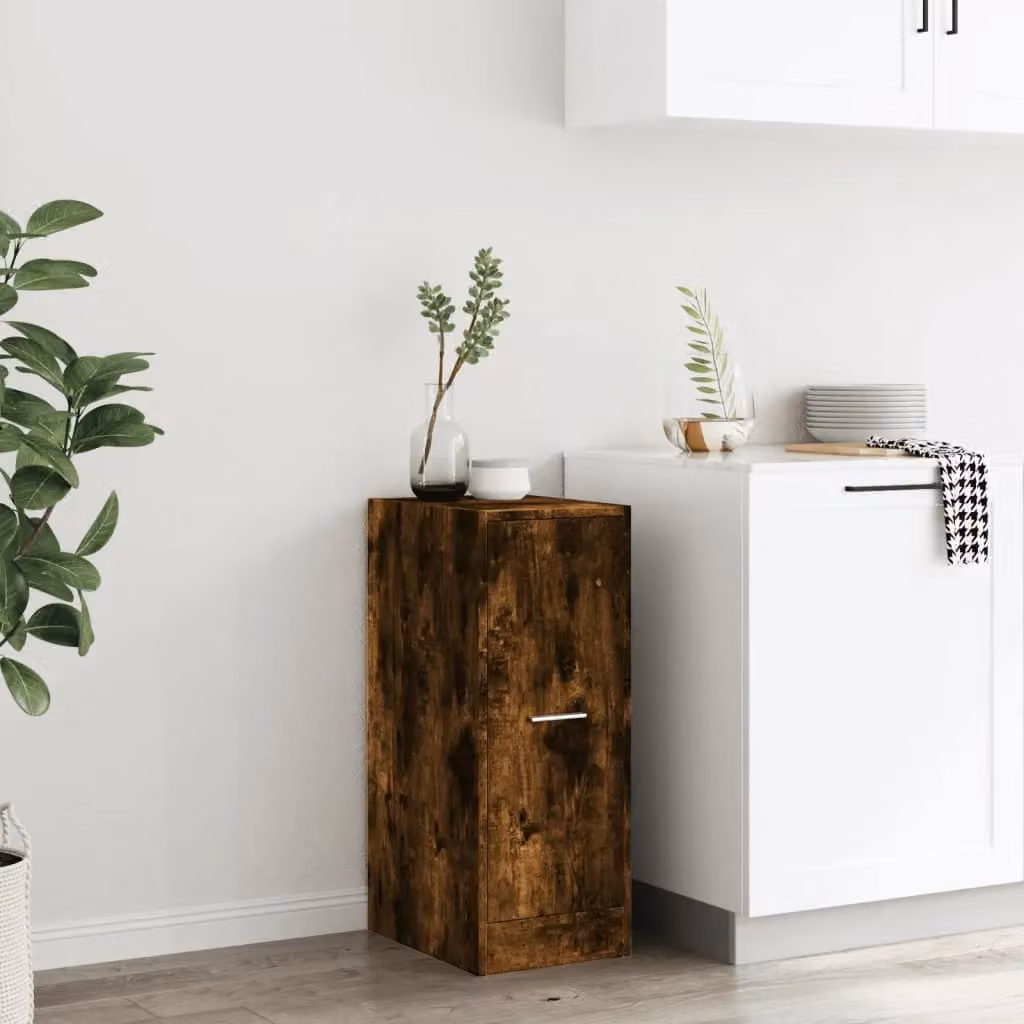 Berkfield Home Apothecary Cabinet in Smoked Oak Brown, W/D/H: 30 x 41 x 77.5 cm – 3