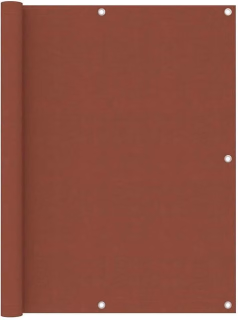 Berkfield Home Balcony Screen in Brown Oxford Fabric, W: 120 cm, H: 600 cm