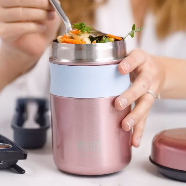 BUILT Food Flask, Rose Pink, 490ml