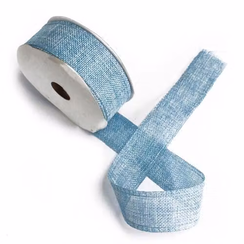 KDMD Natural Texture Textile Ribbon, Blue, Width: 3.8 cm, Length: 20 m