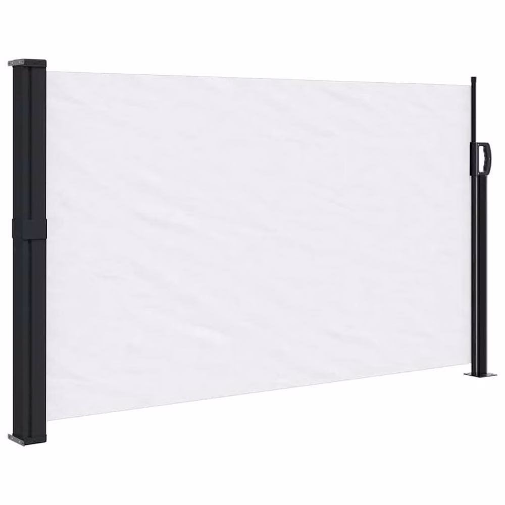Berkfield Home Retractable Side Awning in White, W/H: 300 x 117 cm – 2