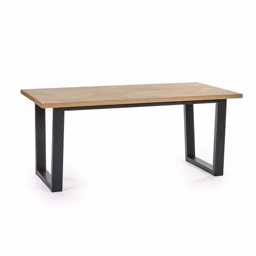 Julian Bowen Hilton Rectangular Industrial Dining Table in Black and White, W/D/H: 180 x 90 x 75 cm – 2