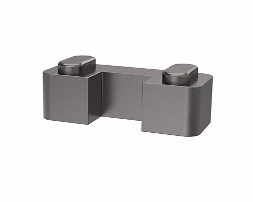 Balterley Rectangular Fixed Shower Screen Support Foot in Brushed Silver Brass – 2
