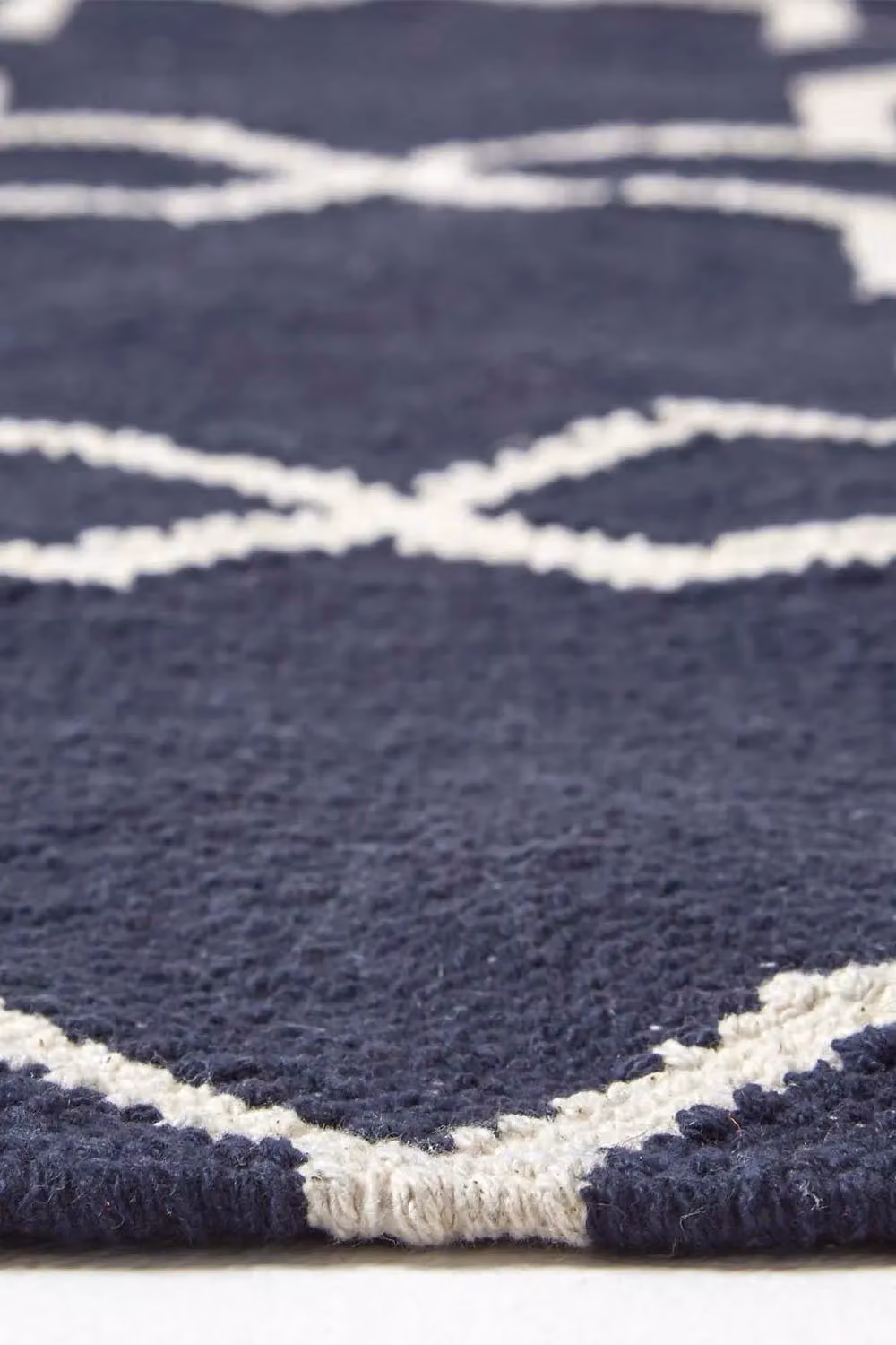 Homescapes Edmonton Cotton Geometric Pattern Kilim Hall Runner in Blue and White, W: 66 cm, L: 200 cm – 4