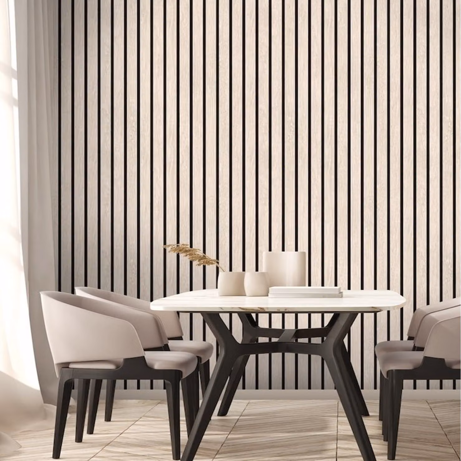 Muriva Ugepa Abstract Striped Non-Woven Vinyl Wallpaper in Black and Yellow – 2