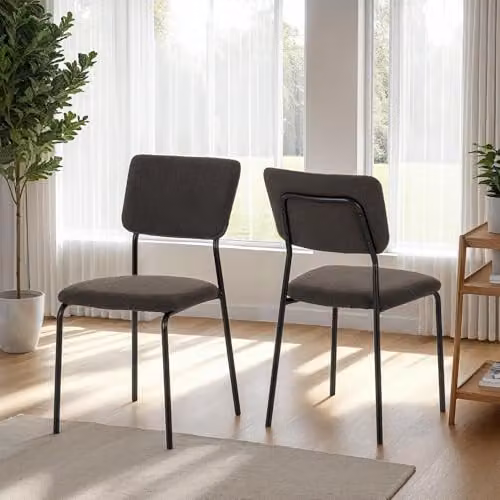 Seconique Sheldon Set of 4 Grey Boucle Fabric Dining Chairs – 2