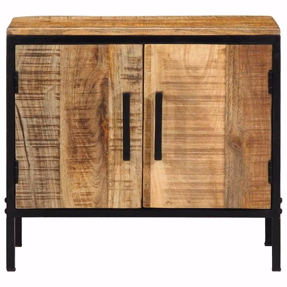 Berkfield Home Bedside Cabinet in Brown Solid Mango Wood, W/D/H: 50 x 30 x 45 cm – 3