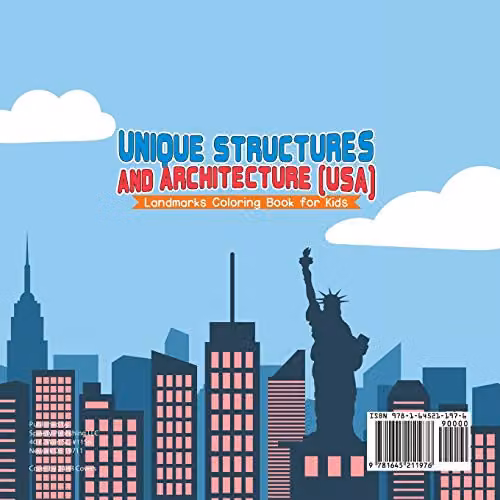 Educando Kids Unique Structures and Architecture USA Landmarks Colouring Book for Children – 2