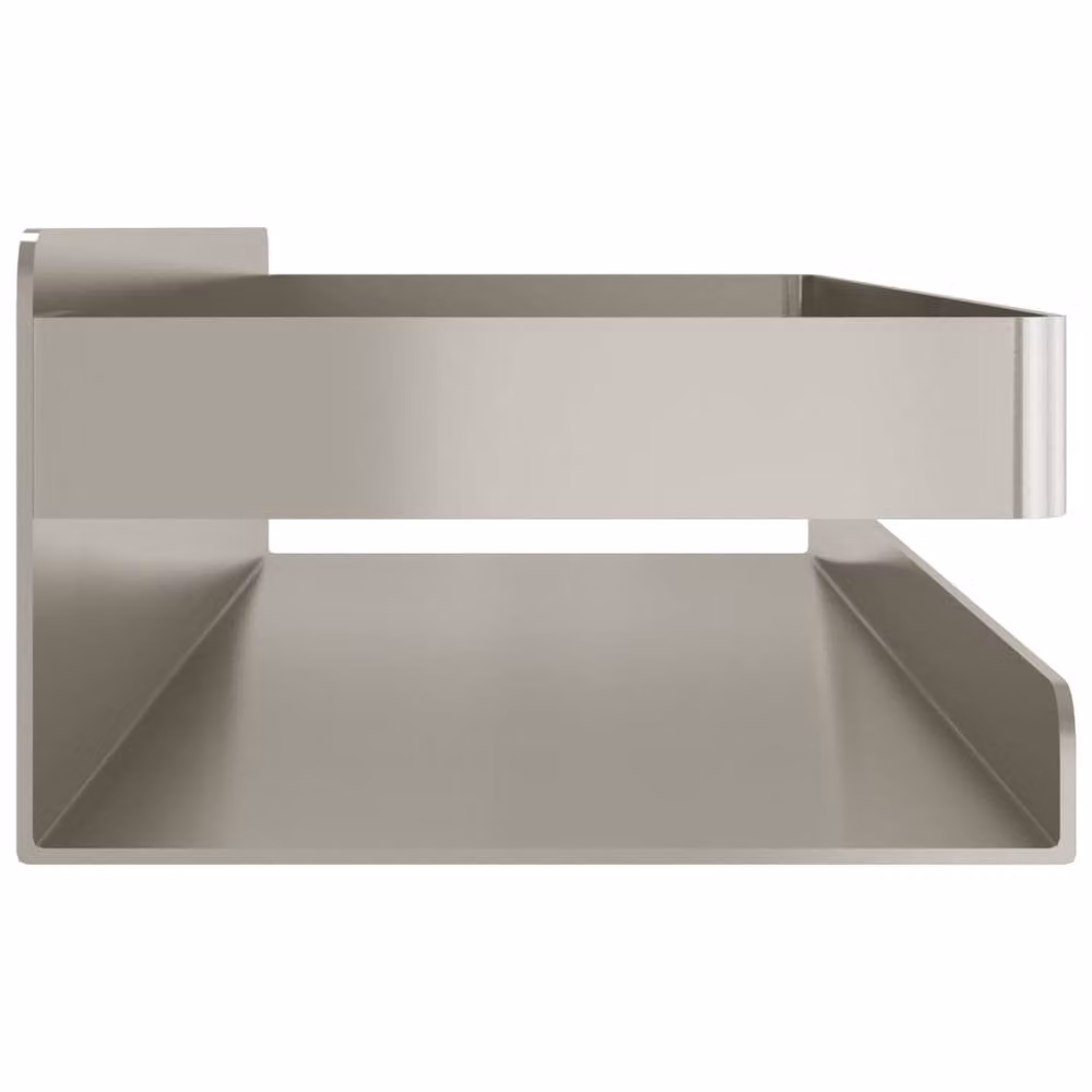 Berkfield Home Wall Mounted Shower Shelf in Brushed Silver 304 Stainless Steel, W/D/H: 30 x 10 x 6 cm – 3