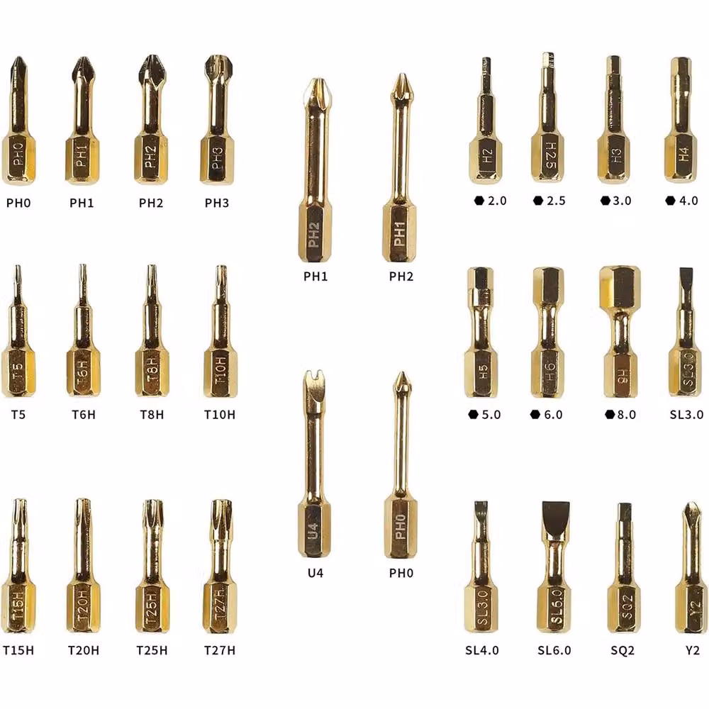 SPETLEK 30 in 1 Magnetic Multi Bit Ratchet Screwdriver Set in Gold and Yellow – 3