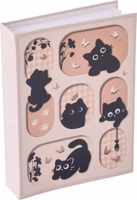 Lifeideas 200 Pocket Photo Album with Cat Cover, Brown