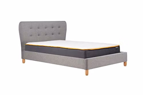Birlea Stockholm Upholstered Fabric Bed in Grey, 135cm – 3