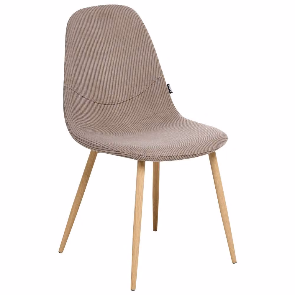 Wyld and Coco Astra Set of 2 Armless Dining Chairs in Beige Corduroy – 2