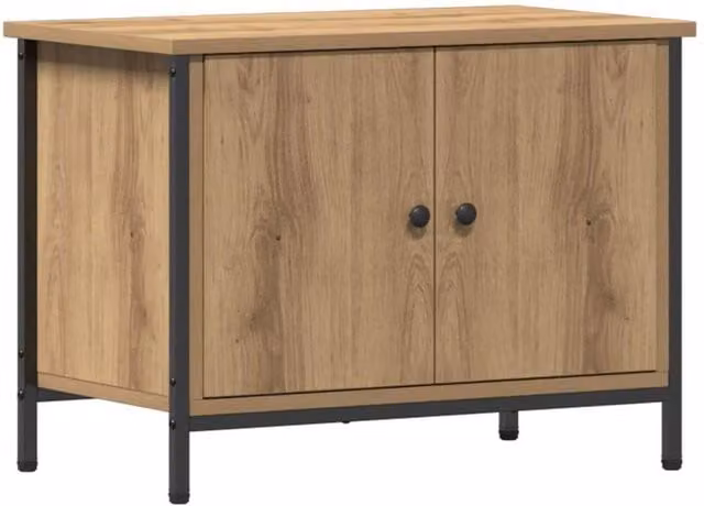 Berkfield Home Artisan Oak TV Stand in Brown, W/D/H: 60 x 35 x 45 cm