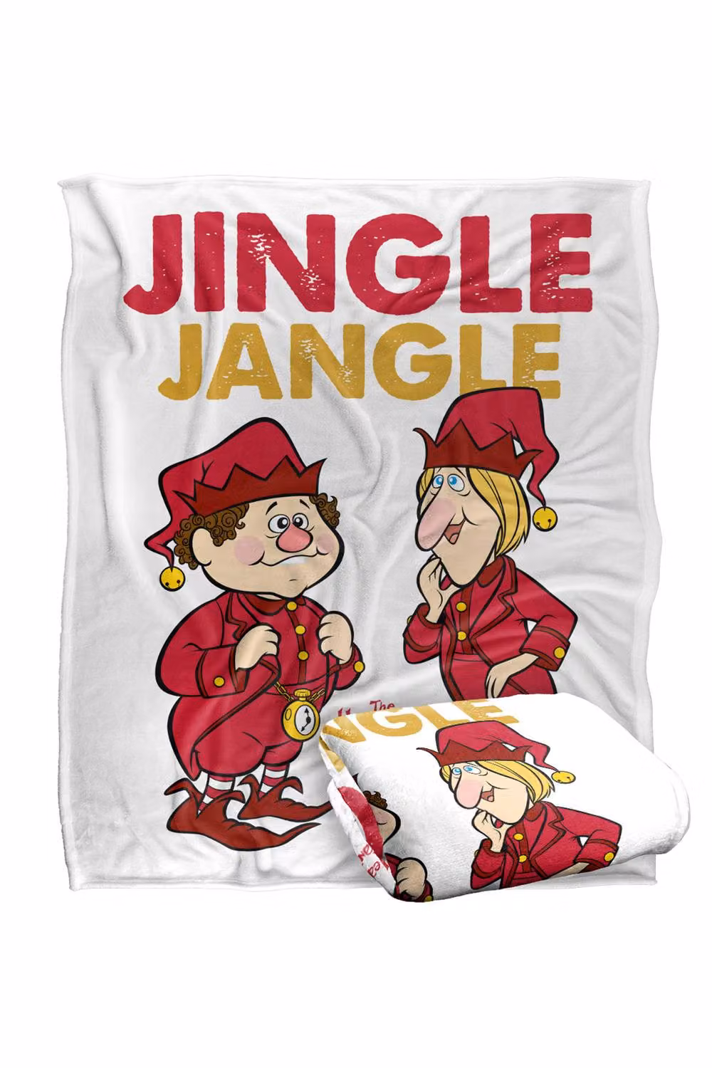 Warner Bros. The Year Without Santa Claus Jingle Jangle Silky Touch Super Soft Fluffy Polyester Throw, Multicolour and White, Extra Large – 2