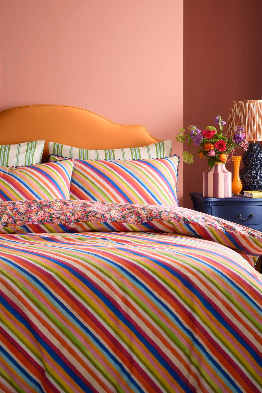 Sophie Robinson Darling Ditsy Reversible 100% Cotton Duvet Cover Set, Multicolour, W: 180 cm, H: 200 cm