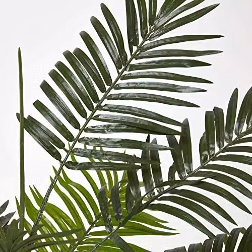 Homescapes Green Mini Artificial Palm Tree with Black Pot, Height: 100 cm – 4
