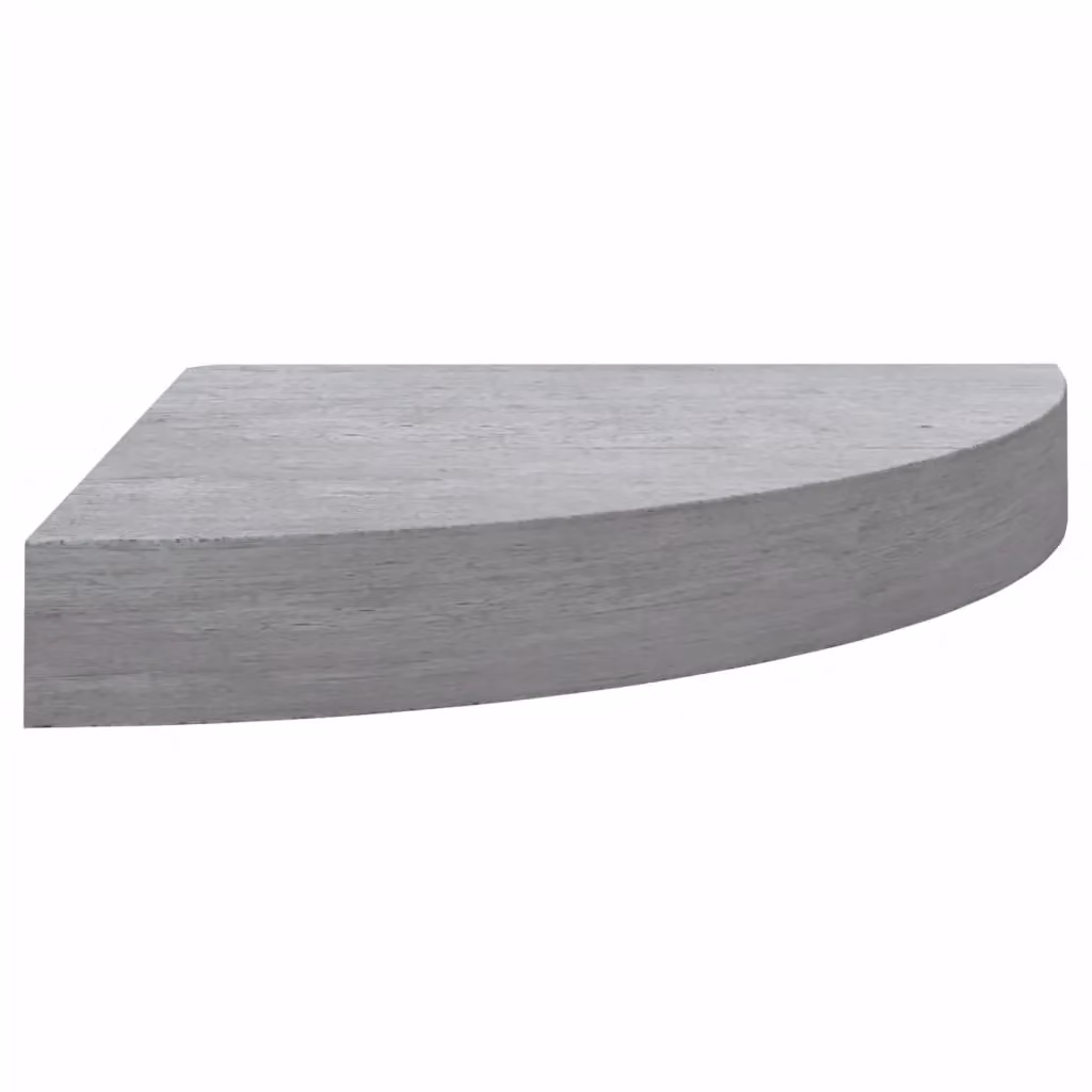 Berkfield Home Wall Mounted Corner Shelves, 2 Piece, Concrete Grey MDF, W/D/H: 35 x 35 x 3.8 cm – 3