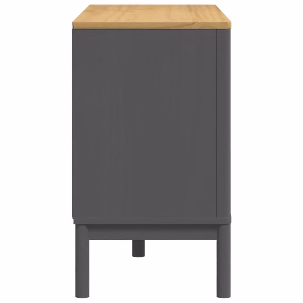 Berkfield Home Floro Chest of Drawers in Grey Solid Pine Wood – 4