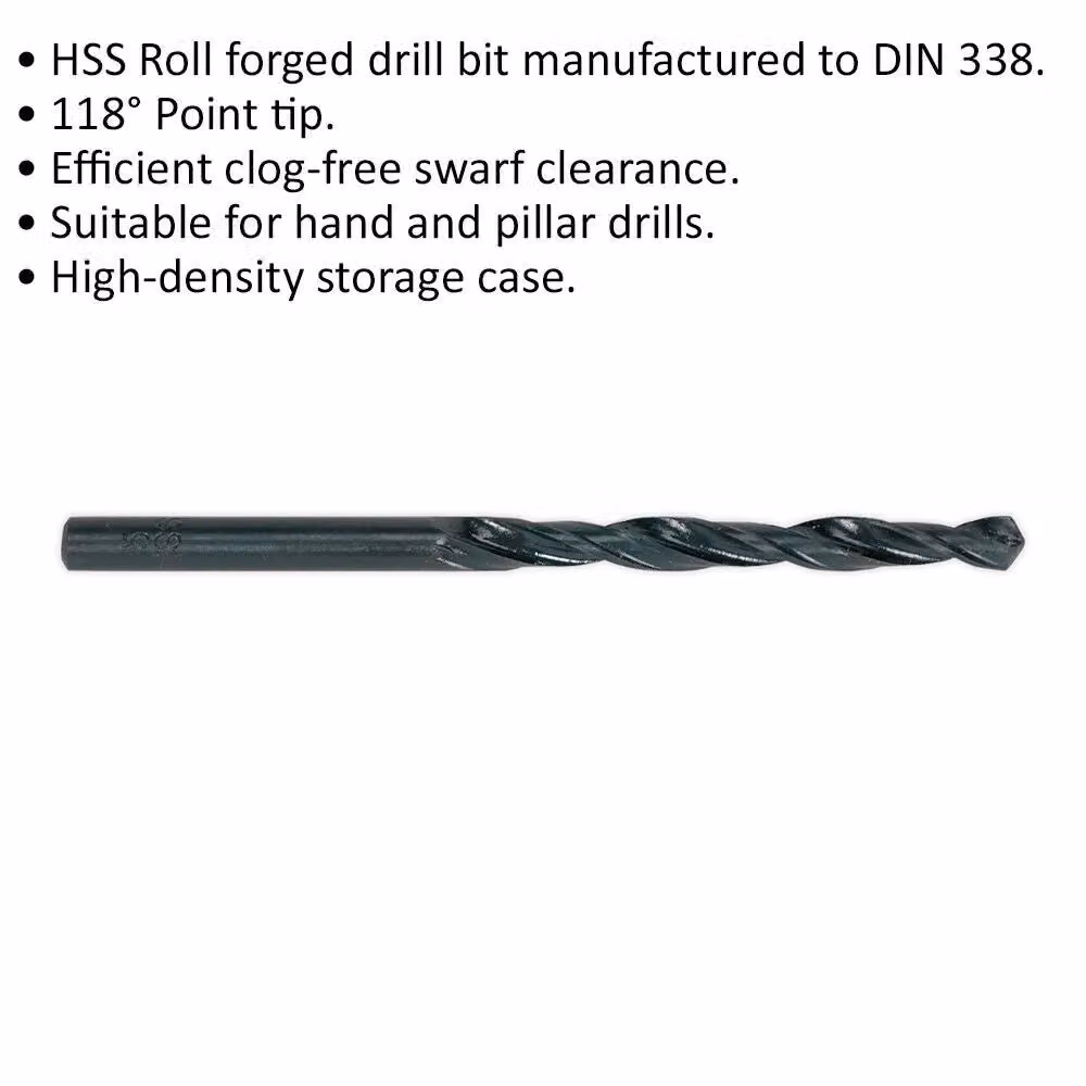 Loops 10 Pack 3mm Roll Forged HSS Twist Drill Bits in Black and Multicolour for Hand and Pillar Drills – 2