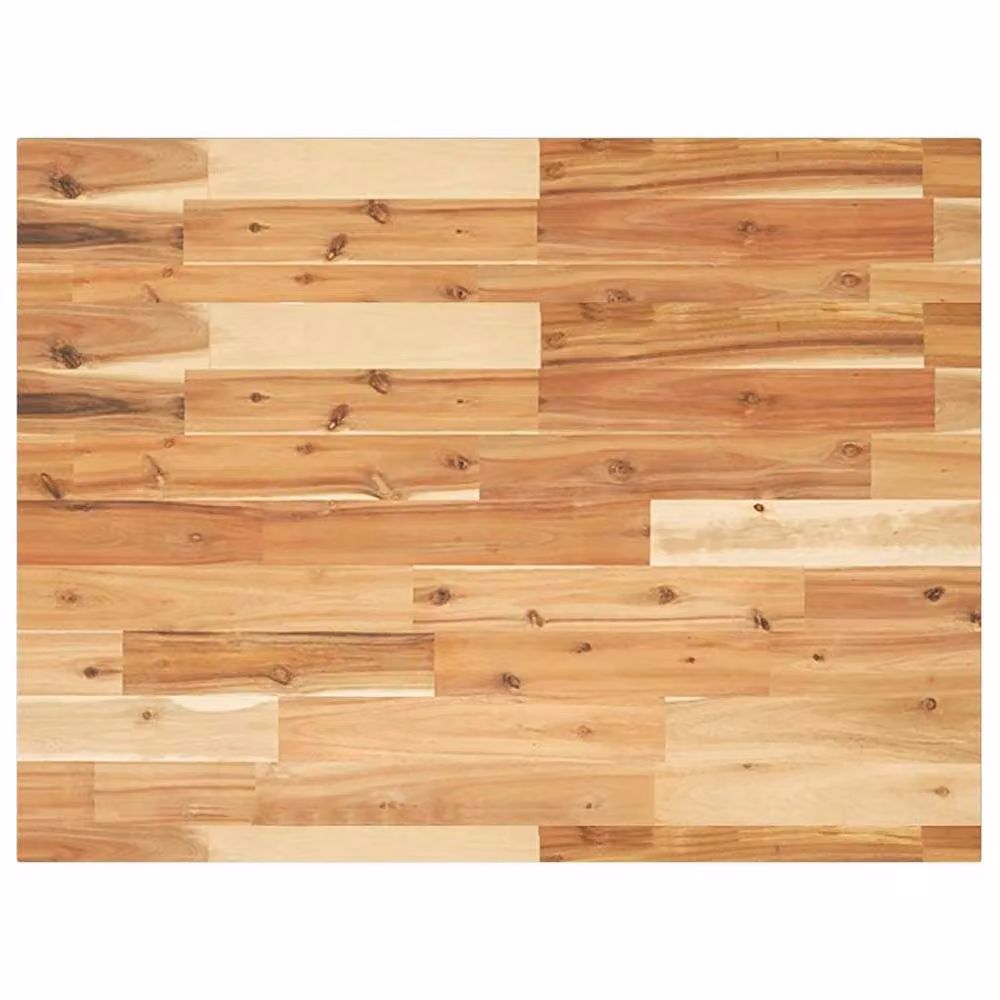 Berkfield Home Solid Wood Acacia Desk Top Oil Finished in Brown, W: 80 cm, D: 60 cm, H: 2 cm – 2