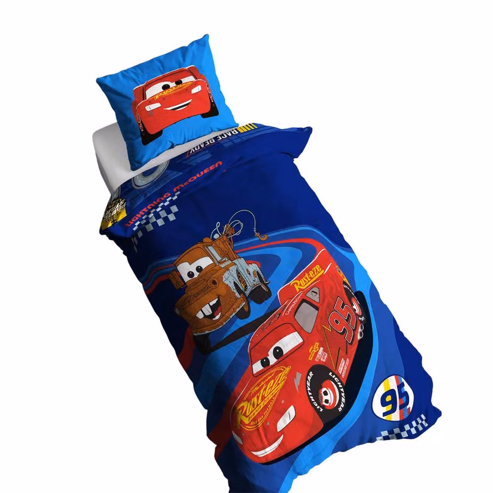 Cars Lightning McQueen & Mater Reversible Duvet Set and Pillowcase, Multicolour, W: 90 cm, L: 200 cm – 3
