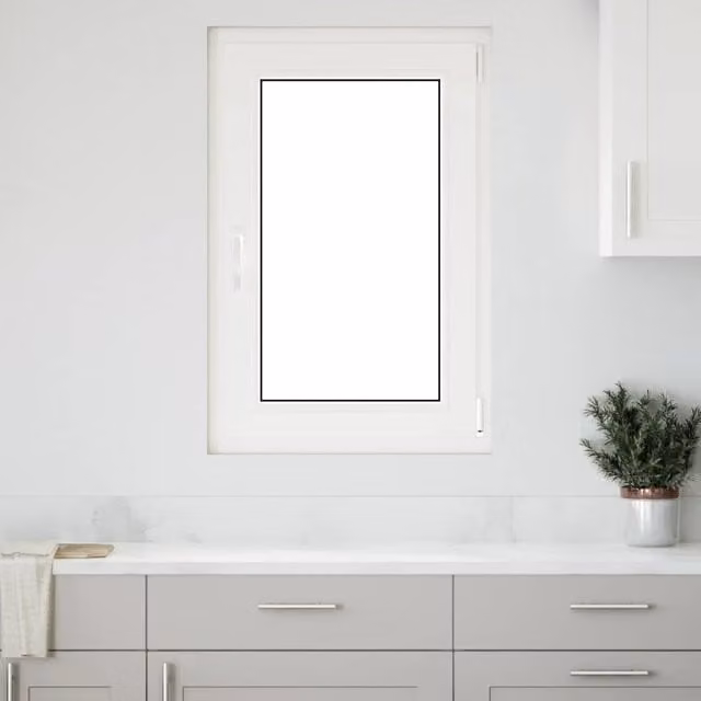 Berkfield Home RISOR White Basement Tilt and Turn Window, W: 60 cm, H: 90 cm, DIN Right