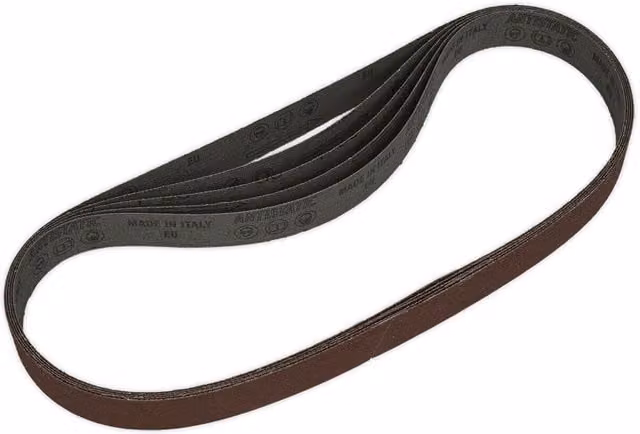 Loops 5 Pack 80 Grit Aluminium Oxide Slim Detail Sanding Belts, Brown – 1