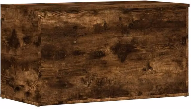 Berkfield Home Smoked Oak Storage Chest in Brown, W/D/H: 84 x 42 x 46 cm – 1